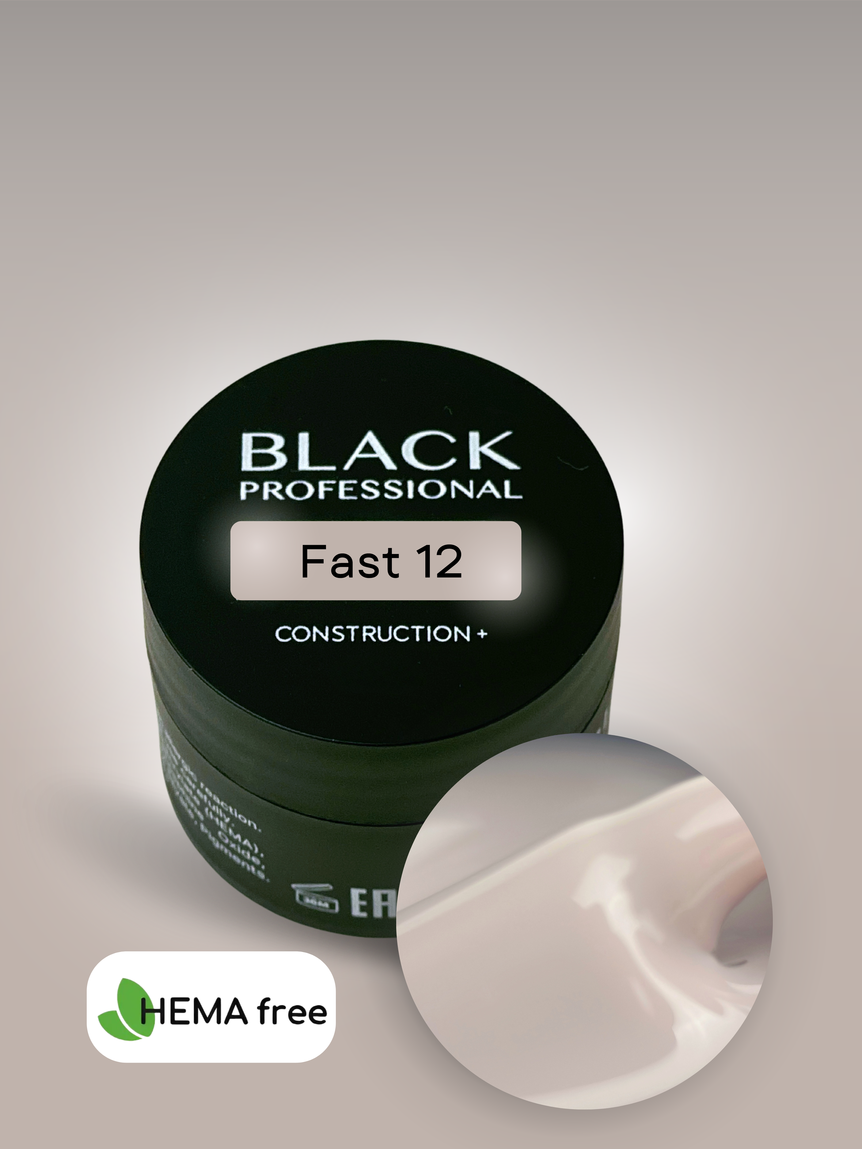 Gel Black Fast 12 Sans HEMA 15 ml