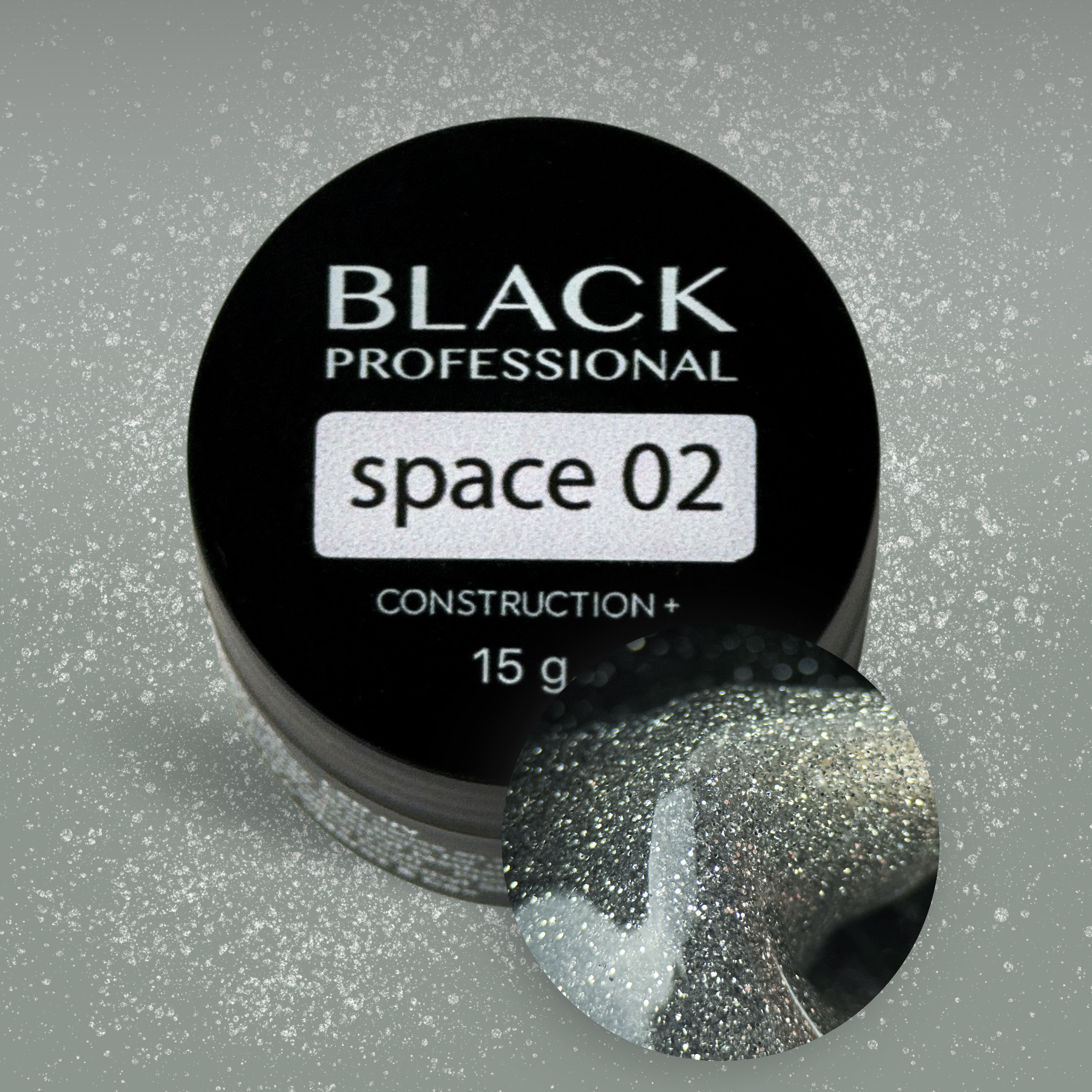 Set of 6+1 Black Space Construction Gels